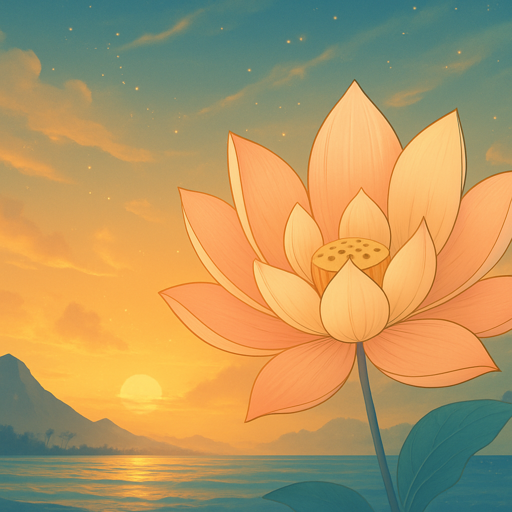 Tropical sunset beach background